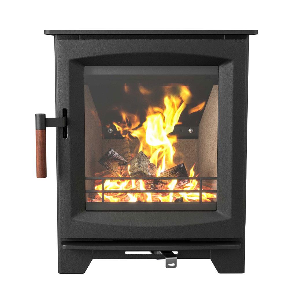 Henley Stoves Leaf Woodburning Stove Matt Black Stakelums Home