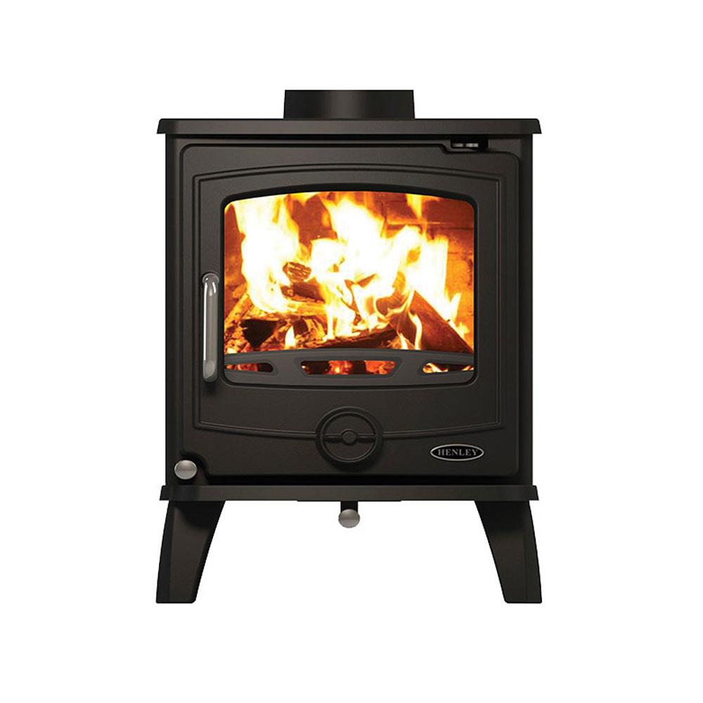 Henley Stoves Cambridge Eco5 Woodburning Stove Matt Black Stakelums