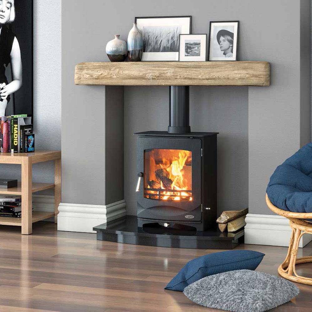 Henley Stoves Carlton Eco5 Woodburning Stove Matt Black Stakelums