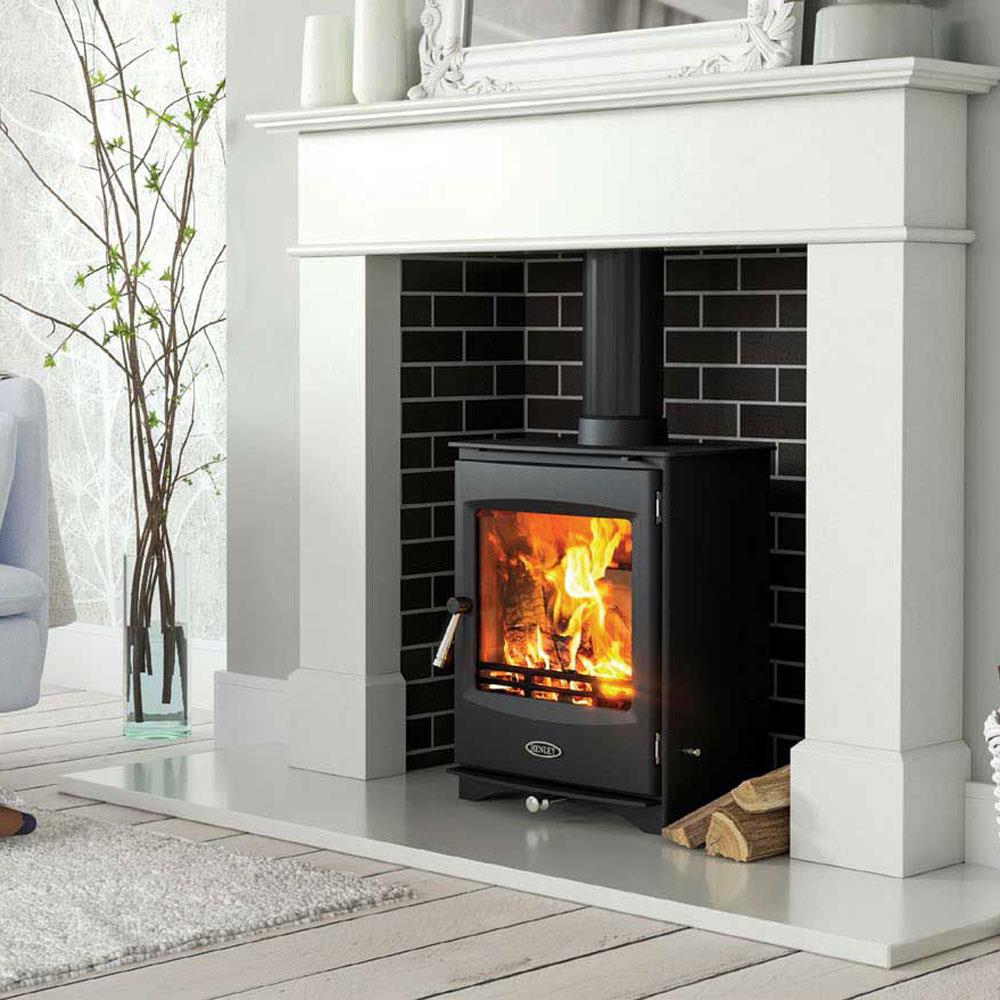 Henley Stoves Lincoln Eco5 Woodburning Stove Matt Black Stakelums