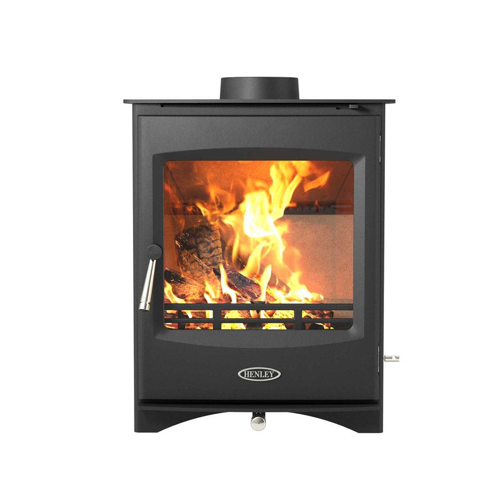 Henley Stoves Lincoln Eco5 Woodburning Stove Matt Black Stakelums