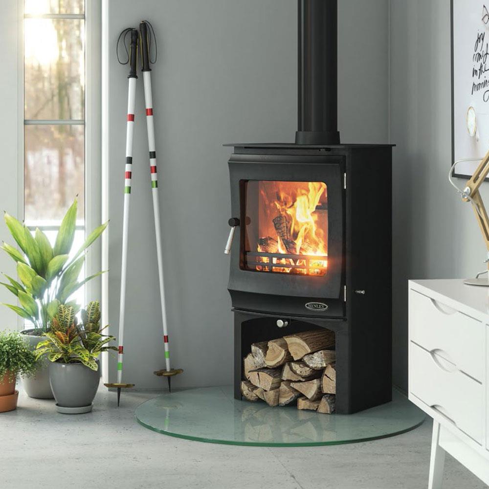Henley Stoves Eco5 Woodburning Stove (Optional Logstore) Matt