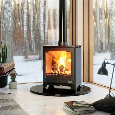 Henley Stoves Willow Eco 6.7kw Multifuel Stove Matt Black