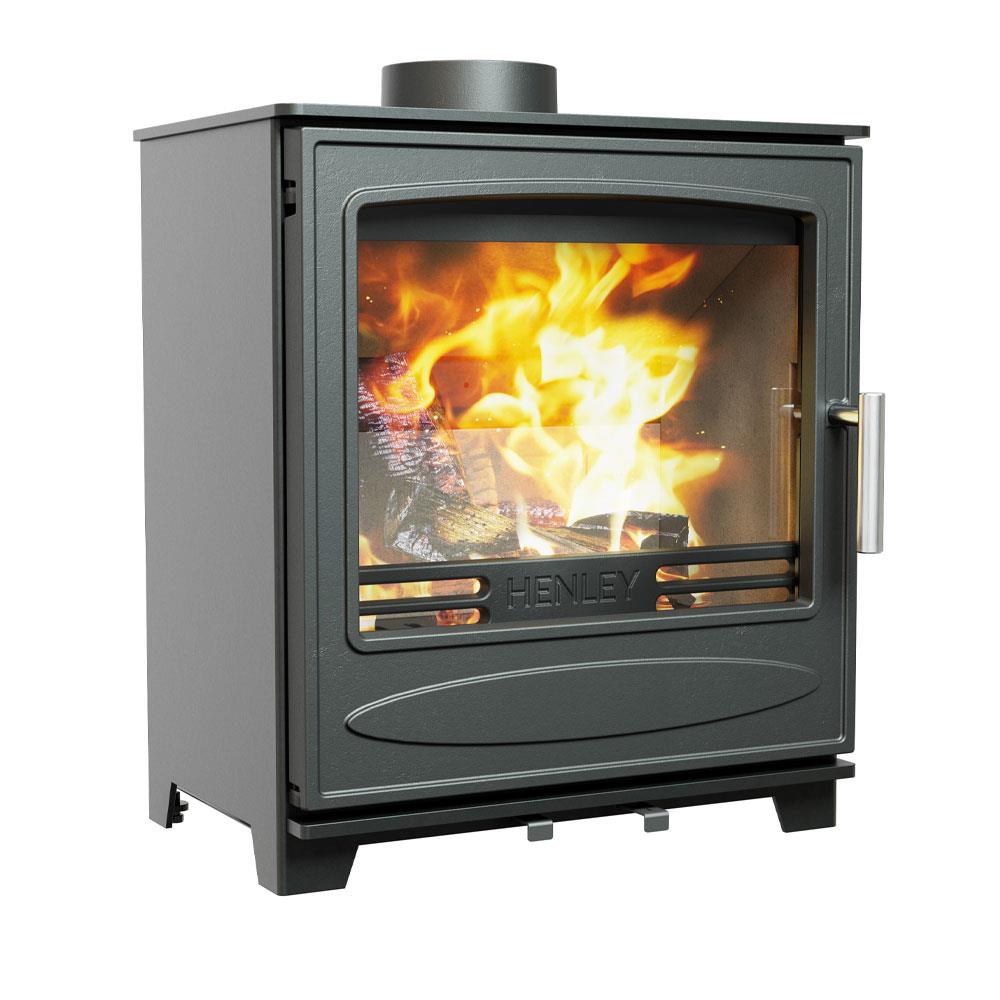 Henley Stoves Ascot Eco 8Kw Multi Fuel Stove Matt Black Stakelums