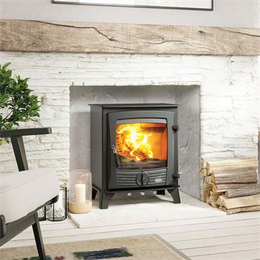 Henley Stoves Druid Eco Multifuel Boiler Stove Matt Black 12kw