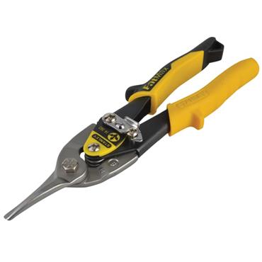 Stanley Yellow Aviation Snips & Holster Straight Cut 250mm