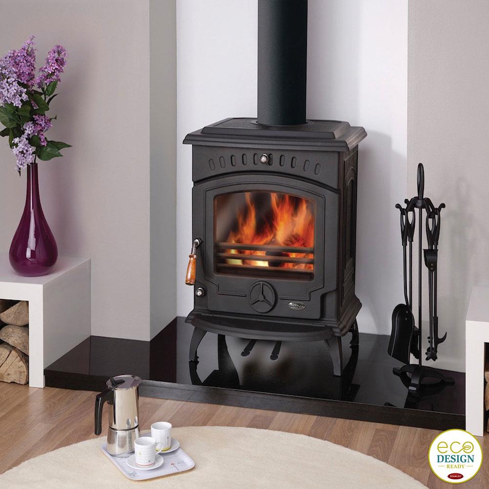 Waterford Stanley Tara Eco Non Boiler Solid Fuel Stove 8Kw Satin Black