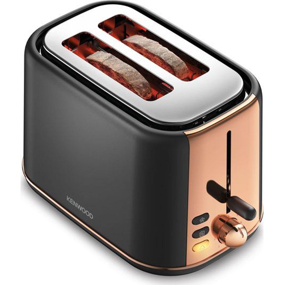 Kenwood Abbey Lux Matt Black And Rose Gold 2 Slice Toaster Stakelums Home & Hardware