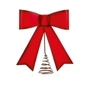 Premier Metal Bow Tree Topper Red 24cm