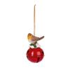 Premier Polyresin Robin On Bell Hanging Decoration 10cm