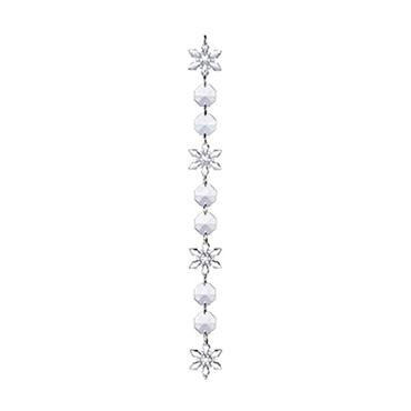 Premier Clear Bead And Snowflake Garland  1.8m