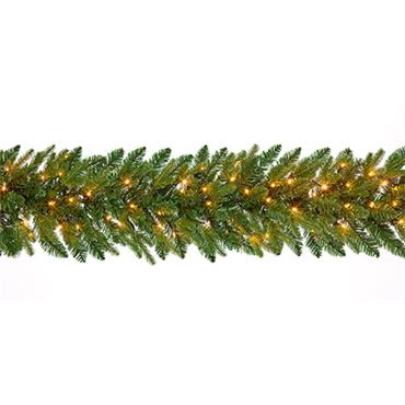 Premier Firebright Garland 100 Warm White Fire Bright Leds With Timer 1.8m