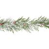 Premier Flocked Natural Touch Garland With Berries And Cones 1.8m