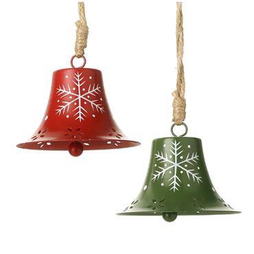 Heaven Sends Red And Green Metal Bell Hangers