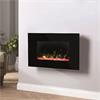 Toluca Deluxe Led Black Glass Wall Fire 2kw