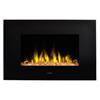 Toluca Deluxe Led Black Glass Wall Fire 2kw