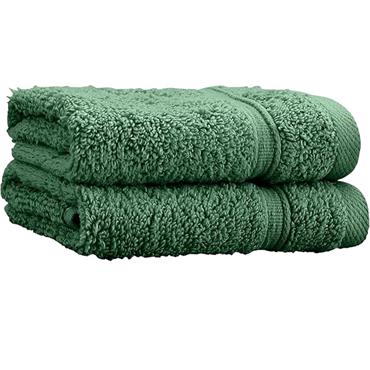 Zero Twist Dark Green Face Cloth Pair