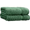 Zero Twist Dark Green Face Cloth Pair