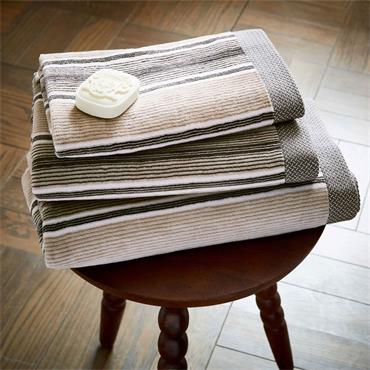 Bedeck Of Belfast Florence Bath Towel Charcoal & Linen
