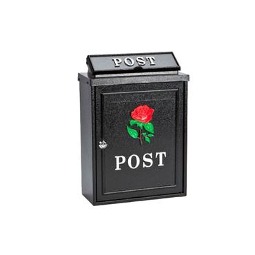 Cast Aluminium Post Box Rose