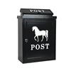Cast Aluminium Post Box Horse