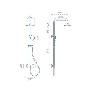 Strata Round Head Thermostatic Shower