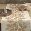 Walton & Co Embroidered  Winter Natural Foliage Runner
