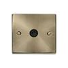 Click Deco Antique Brass Single Coaxial Outlet