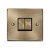 Click Deco Anitque Brass 2 Gang 2 Way 10A Switch