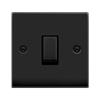 Click Deco Matt Black 1 Gang 10a Switch