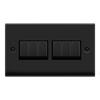 Click Deco Matt Black 6 Gang Switch