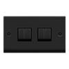 Click Deco Matt Black 4 Gang Switch