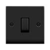 Click Deco Matt Black 1 Gang Intermediate Switch