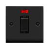 Click Deco Matt Black 1 Gang 45a Switch