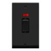 Click Deco Matt Black 2 Gang 45A Switch