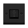 Click Deco Matt Black 1 Gang 10a Fan Isolator Switch
