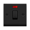 Click Deco Matt Black 1 Gang 20a Double Pole Switch