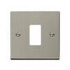 Click Deco Stainless Steel Gridpro 1 Gang Frontplate