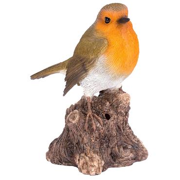 Vivid Arts Singing Robin On Stump Ornament