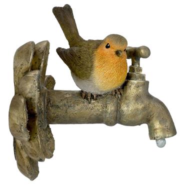Vivid Arts Wall Hang Robin On Garden Tap Ornament