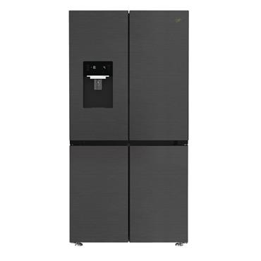 Whirlpool Total No Frost American Fridge Freezer Dark Steel 565L