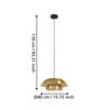 Eglo Cenciara Pendant Light E27 Brushed Brass