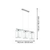 Eglo Loncino 3 Pendant Light Chrome