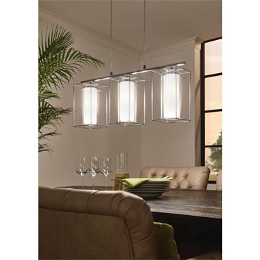 Eglo Loncino 3 Pendant Light Chrome