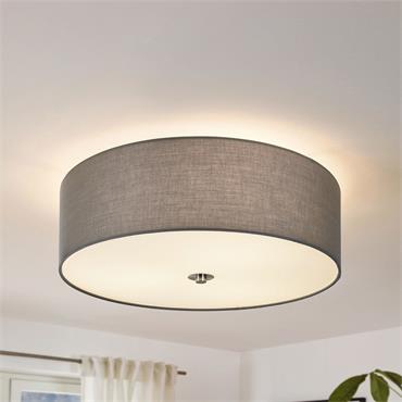 Eglo Pasteri Ceiling Light E27 Fabric Grey