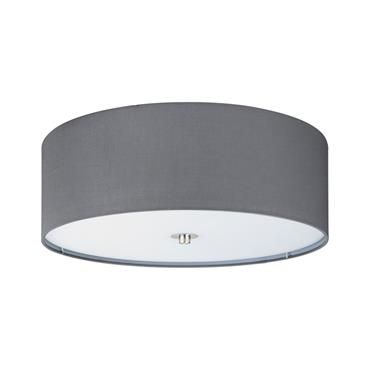 Eglo Pasteri Ceiling Light E27 Fabric Grey