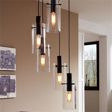 Eglo Montefino Pendant Light E27 Black