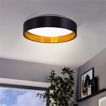 Eglo Maserlo 2 Ceiling Light Black