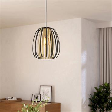Eglo Encinitos Pendant Light E27 Black Gold