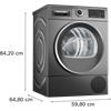 Bosch 9kg Heat Pump Dryer Graphite